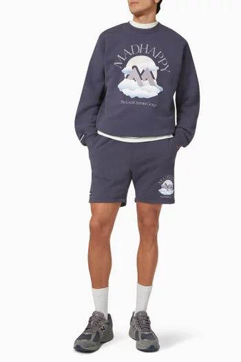 Outdoors Printed Shorts in Cotton-fleece