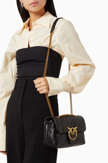 Mini Love Puff Bag in Maxi Quilted Nappa