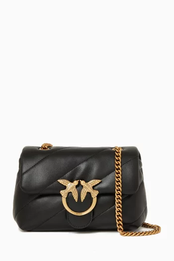 Mini Love Puff Bag in Maxi Quilted Nappa