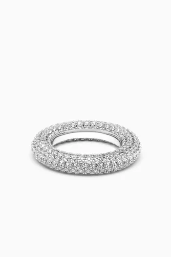 Pavé Amalfi Ring in Silver-plated Brass