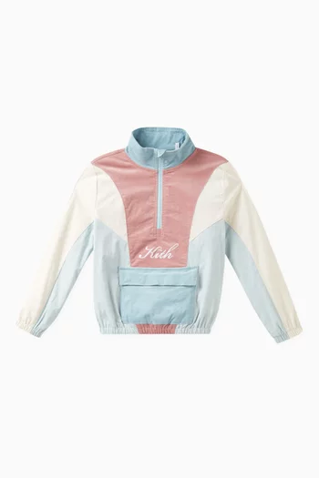 Novelty Colour-block Track Jacket in Corduroy
