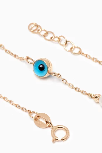 Evil Eye Baby Anklet in 18kt Gold