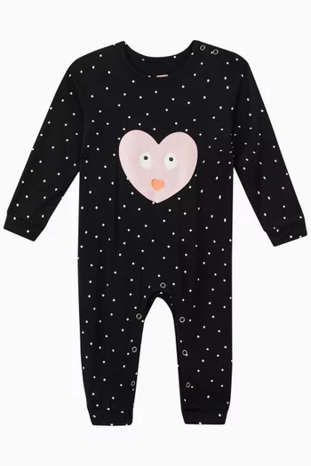 Big Hearted Romper in Cotton Stretch