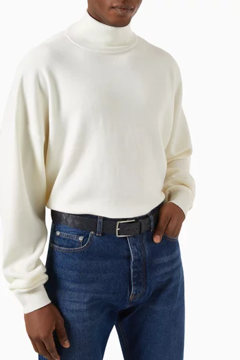 Intrecciato Belt in Calfskin Leather