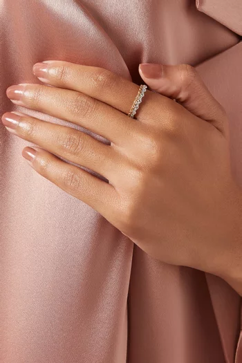 Salasil Twin Diamond Ring in 18kt Rose Gold