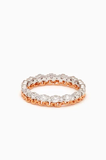 Salasil Twin Diamond Ring in 18kt Rose Gold