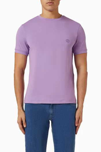 Crewneck T-shirt in Viscose Jersey