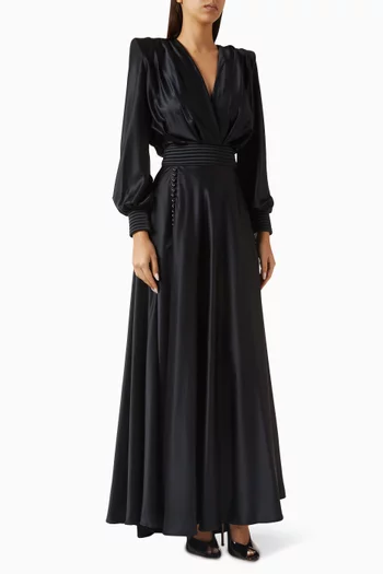 فستان سهرة كريستاليا ستان مطاطي