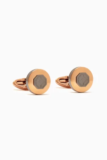 Il Signore Cufflinks in 18kt Rose Gold-plated Metal