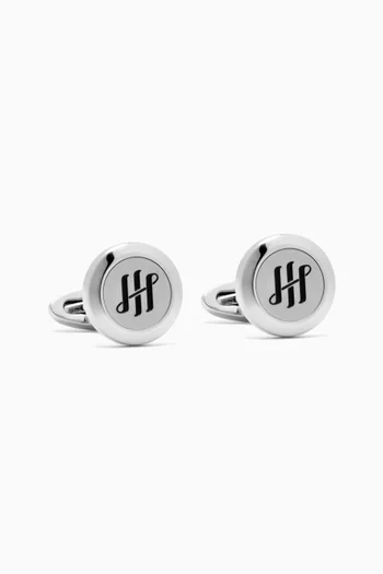 Classico Ambigram Cufflinks in Stainless Steel