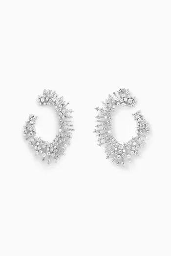 Zahra Pearl Earrings in Sterling Silver
