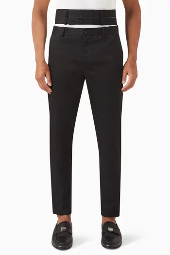 Tailored Pants in Cotton-stretch