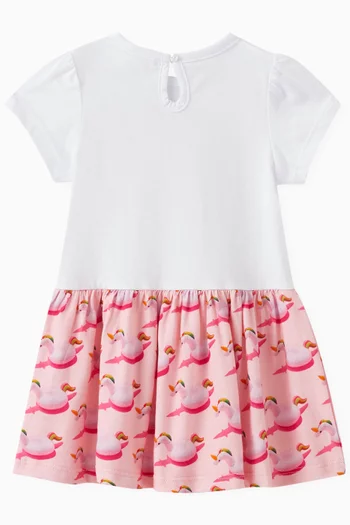 Unicorn Print Dress in Cotton Jersey
