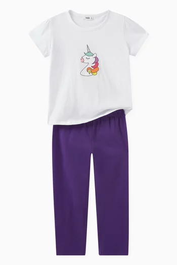 Elasticated Leggings in Cotton Stretch