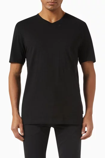 V-neck T-shirt in Cotton