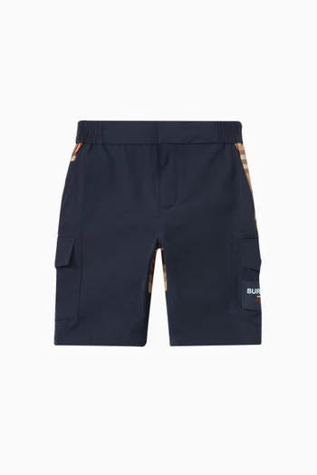 Hal Check Print Shorts in Cotton and Polyester