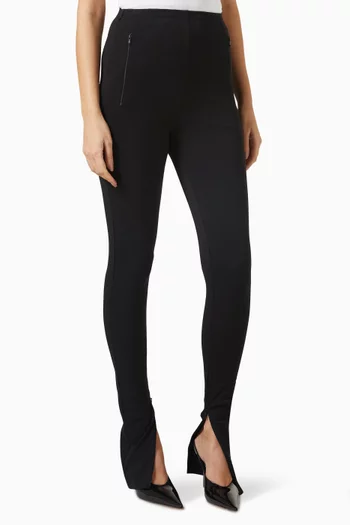 Side Slit Leggings in Viscose Blend