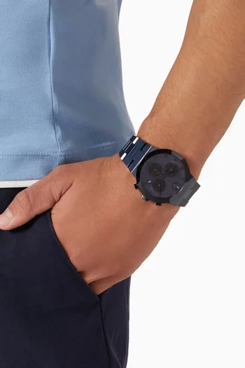 Bold Fusion Chronograph Quartz Stainless Steel Watch, 44mm