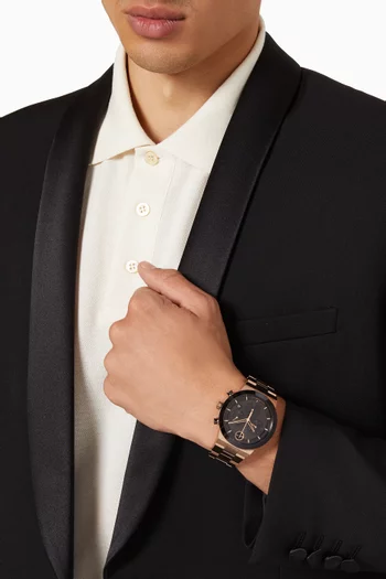 Bold Fusion Chronograph Quartz Stainless Steel Watch, 44mm