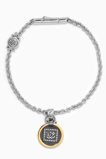 Happiness Charm Bracelet in 18kt Yellow Gold and Sterling Silver