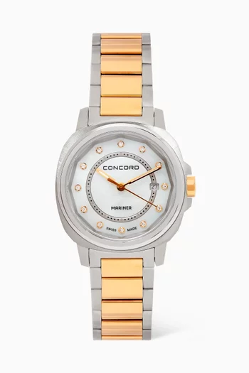 Mariner X Quartz Diamond Stainless Steel Watch, 30mm