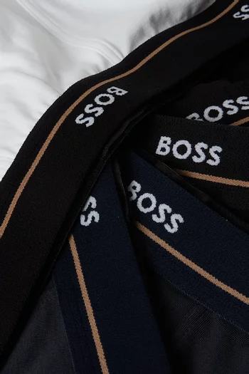 طقم بوكسر إسينشال بشعار الماركة قطن مطاطي، 5 قطع