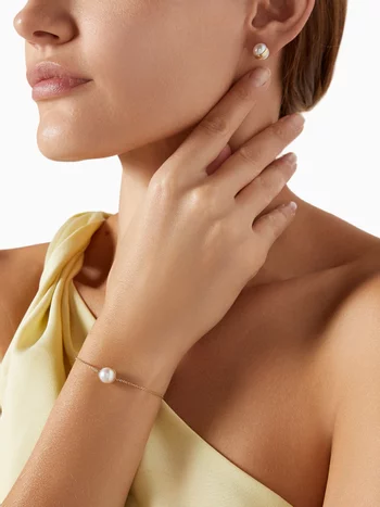 Kiku Glow Sphere Pearl Bracelet in 18kt Gold