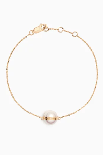Kiku Glow Sphere Pearl Bracelet in 18kt Gold