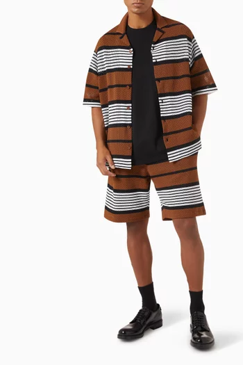 Stripe Polo in Polyamide