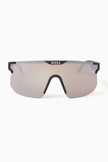 Mask-style Sunglasses in Acetate