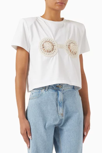 Crochet T-shirt in Jersey