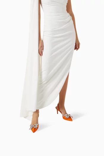 Emmanuel 70 Slingback Sandals in Satin