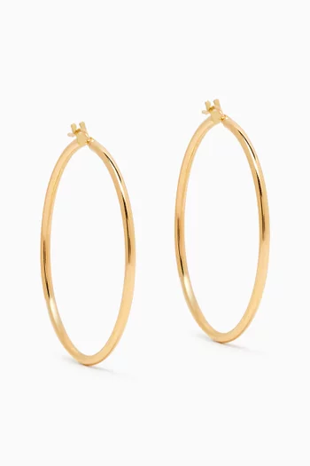 Golden Circle Hoop Earrings in 18kt Gold