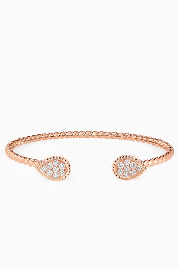 Serpent Bohème S Motif Diamond Bracelet in 18kt Rose Gold