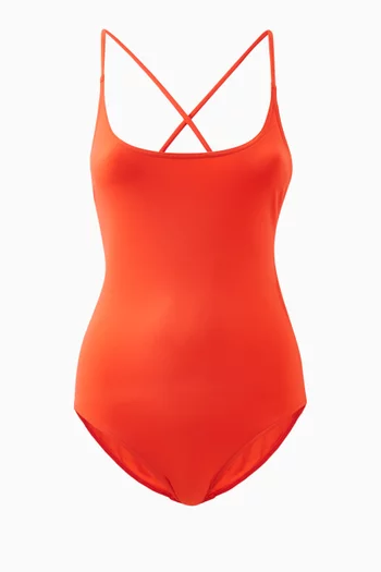 Crossed Back One-piece Swimsuit in Micro-fibre Jersey