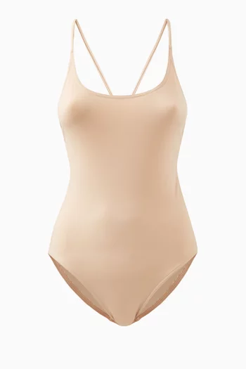 Crossed Back One-piece Swimsuit in Micro-fibre Jersey