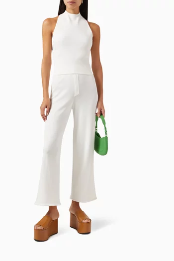 Cropped Jabber Pants in Viscose