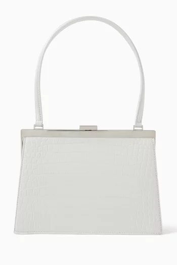 Mini Lady Bag in Croc-embossed Leather