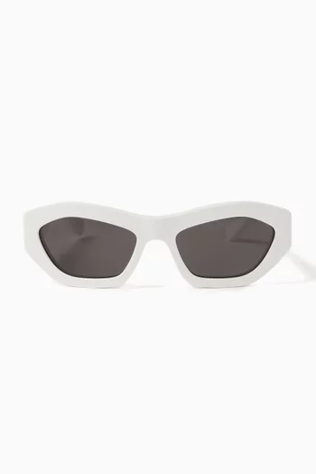 Angle Hexagonal Sunglasses in Recycled Acetate