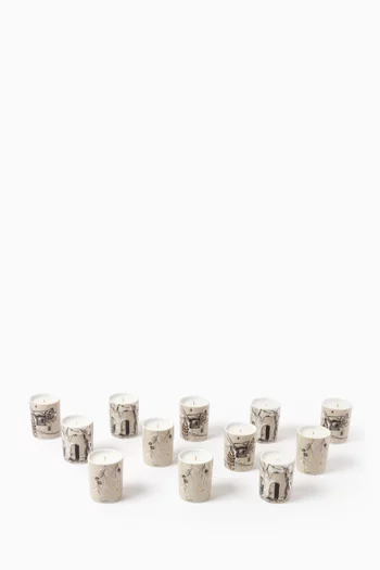 مجموعة شموع نسيم متنوعة صلصال × رندا حدادين، 12 قطعة
