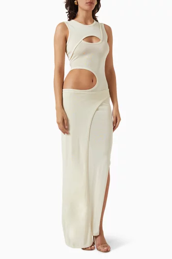 Marmo Cut-out Maxi Dress in Knit