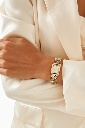 Eleanor Stainless Steel Quartz Watch, 19mm x 36mm