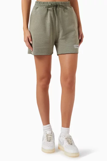 Relaxed Shorts in Washed Organic-fleece