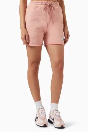 Relaxed Shorts in Washed Organic-fleece