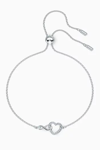 Swarovski Infinity Heart Bracelet in Rhodium-plated Metal