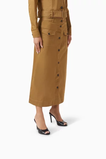 حذاء أليسيا مفتوح من الخلف بكعب 100 مم جلد بنقشة جلد التمساح