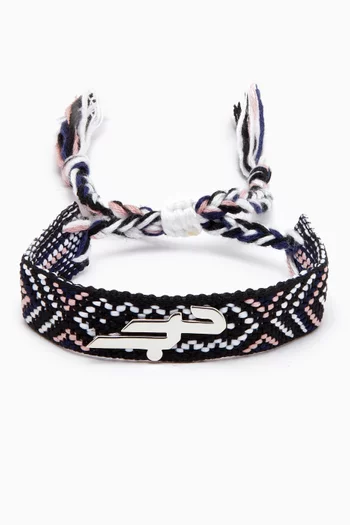 سوار بحلية كلمة حب فضة وقماش