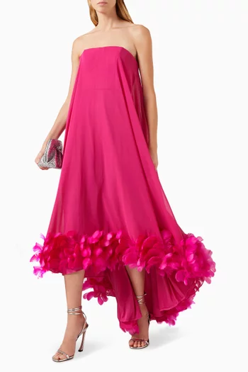 Strapless Feather Gown