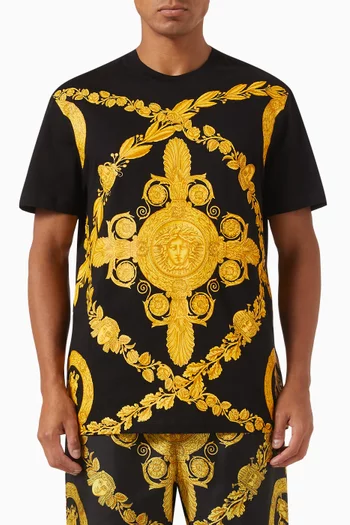 Maschera Baroque Print T-shirt in Cotton Jersey