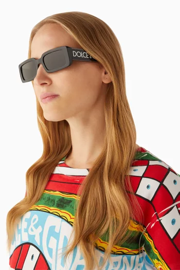 Rectangle Sunglasses in Acetate